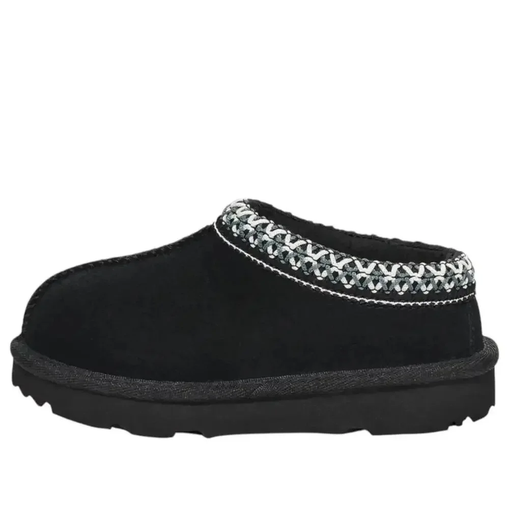 UGG Tasman II 1019066T-BLK Slippers Toddler 9 Black Suede Slip On Shoes RHS9070